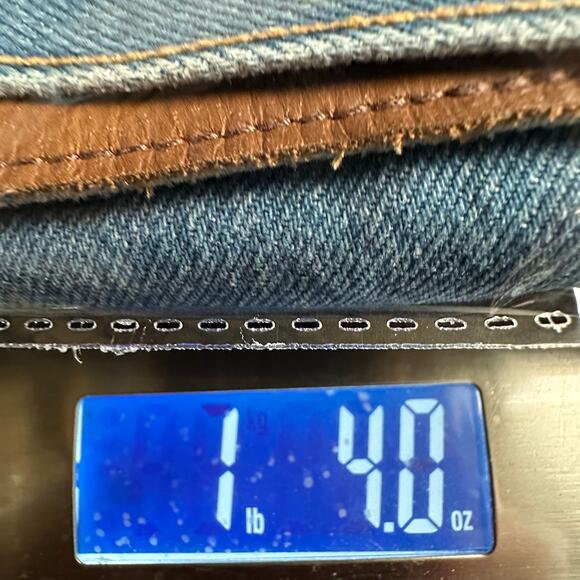 Madewell X ISKO Jeans Women 30 Blue Patchwork Flare Raw Hem Boho Festival Hippie - Picture 12 of 13